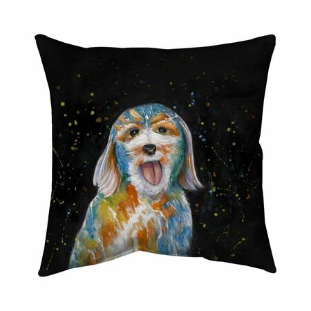 BEGIN HOME DECOR 20 x 20 in. Abstract Labradoodle-Double Sided Print Indoor Pillow 5541-2020-AN188
